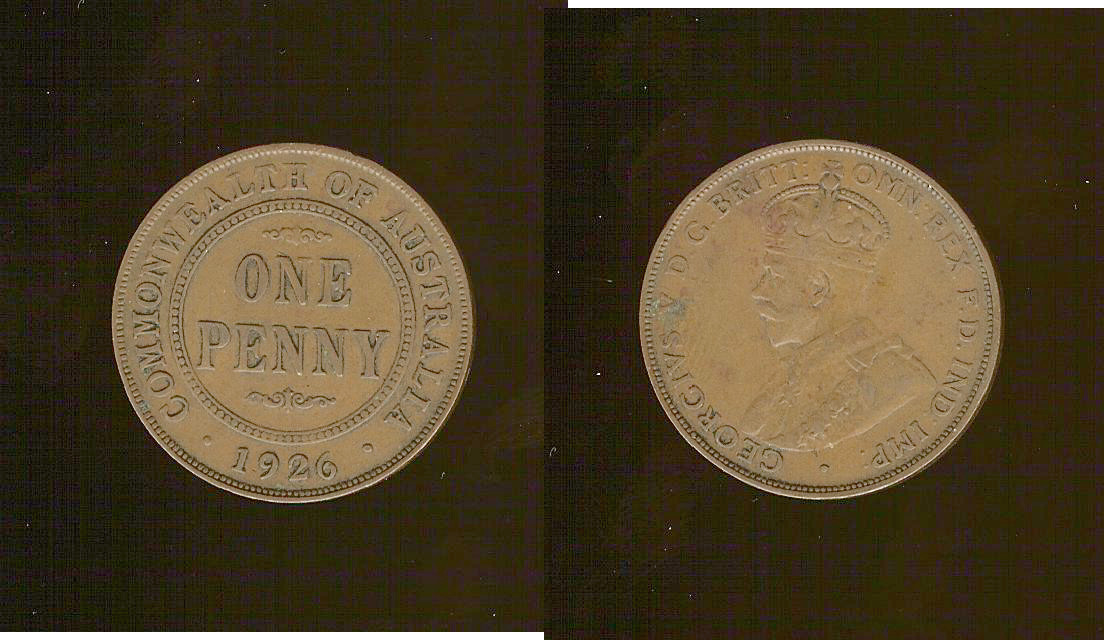 AUSTRALIE 1 Penny Georges V 1926 TTB